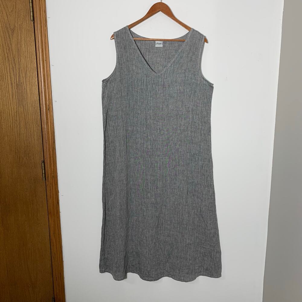 Womens CP Shades Sleeveless V Neck Maxi Dress Heathered Gray Size M EUC!